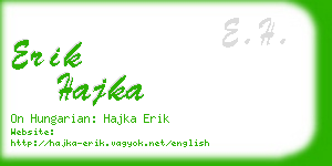 erik hajka business card
